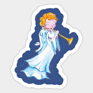 Christmas Angel in watercolor style Sticker